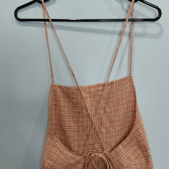 Levi's Linen Amilijia Dress Gingham Medium New - Picture 6 of 10